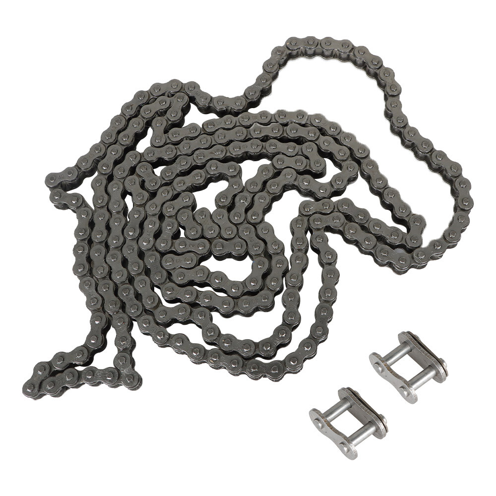 Roller Chain #40 10 Feet With 2 Connecting Links Carbon Steel Pitch Size 0.500″