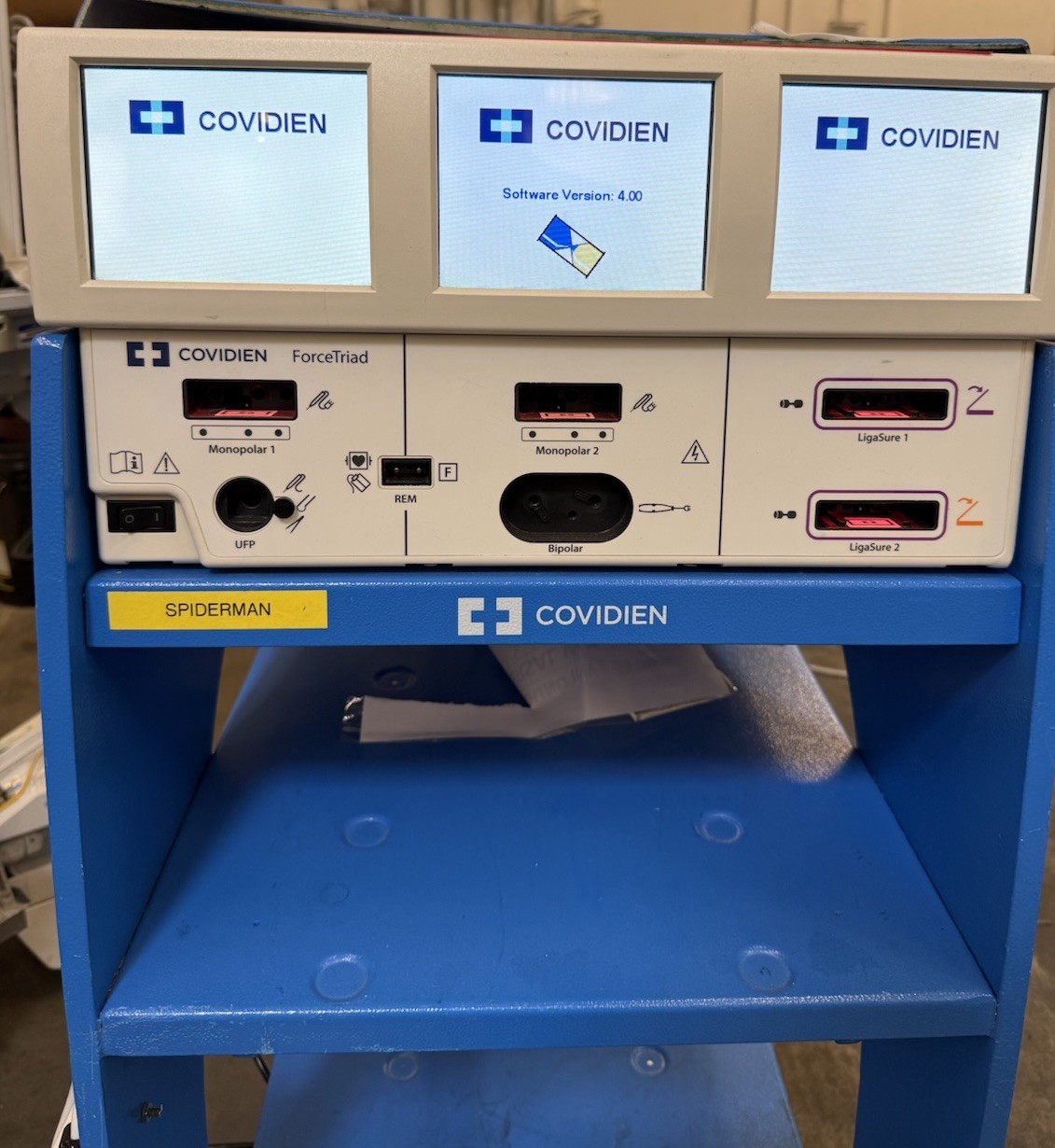 Covidien ForceTriad Energy Platform v4.00 ESU w/ Cart, Tripp-Lite Medical Outlet