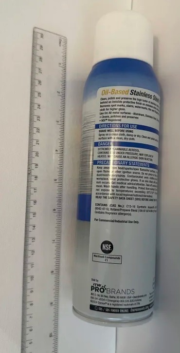 [PK 12, 16 OZ] [34520] DYMON STAINLESS STEEL CLEANER AND POLISH – QTY: 6