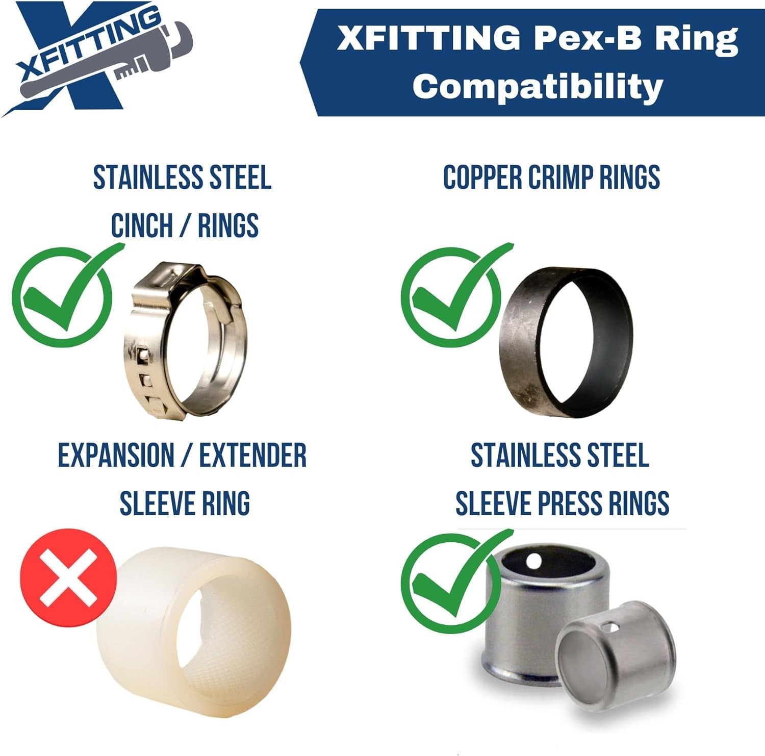 5 PIECES 3/4″ PEX PLUG (END CAP) – BRASS CRIMP FITTINGS (LEAD-FREE)