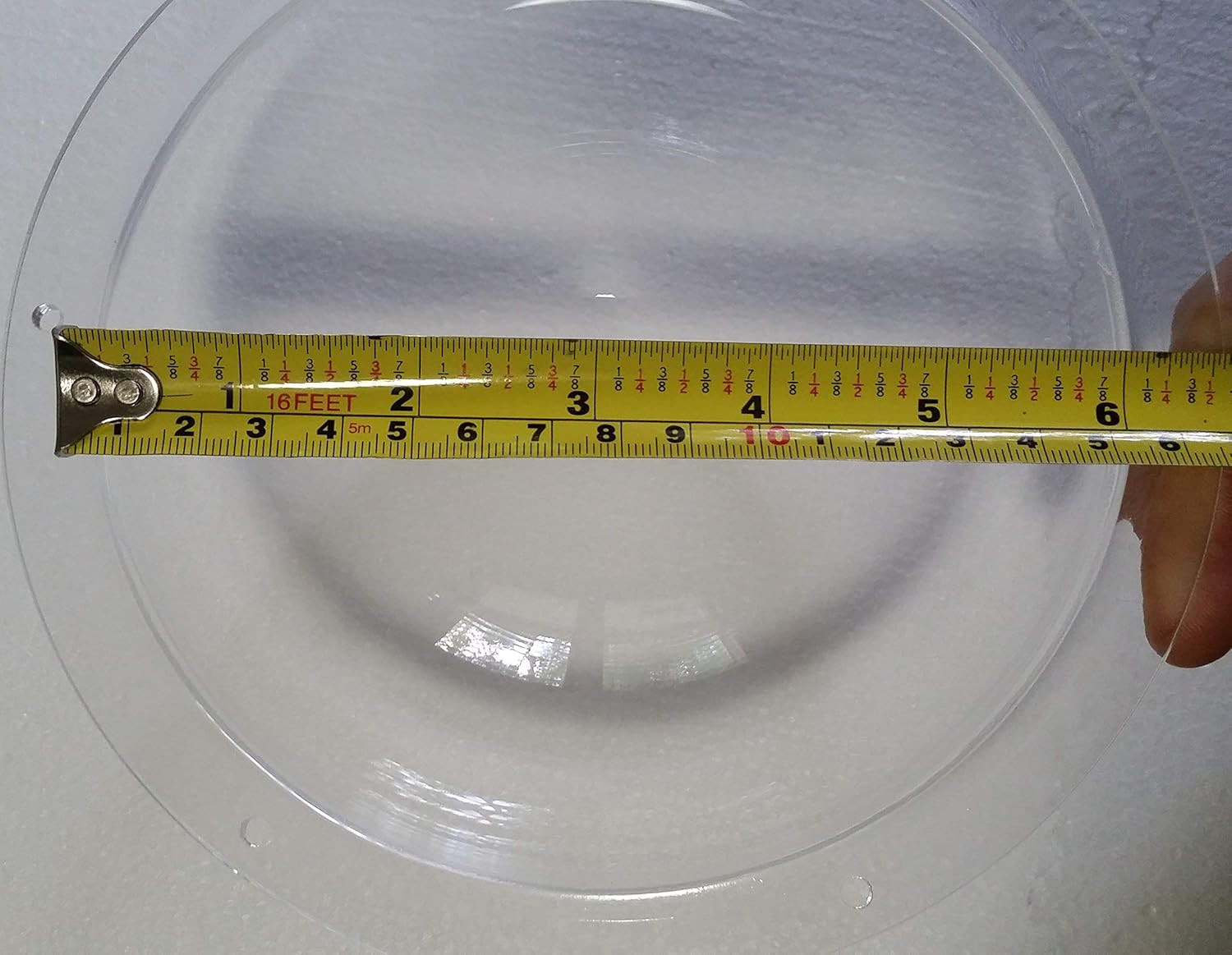 Acrylic Dome/Plastic Hemisphere – Clear – 6″ Diameter, 1/2″ Flange