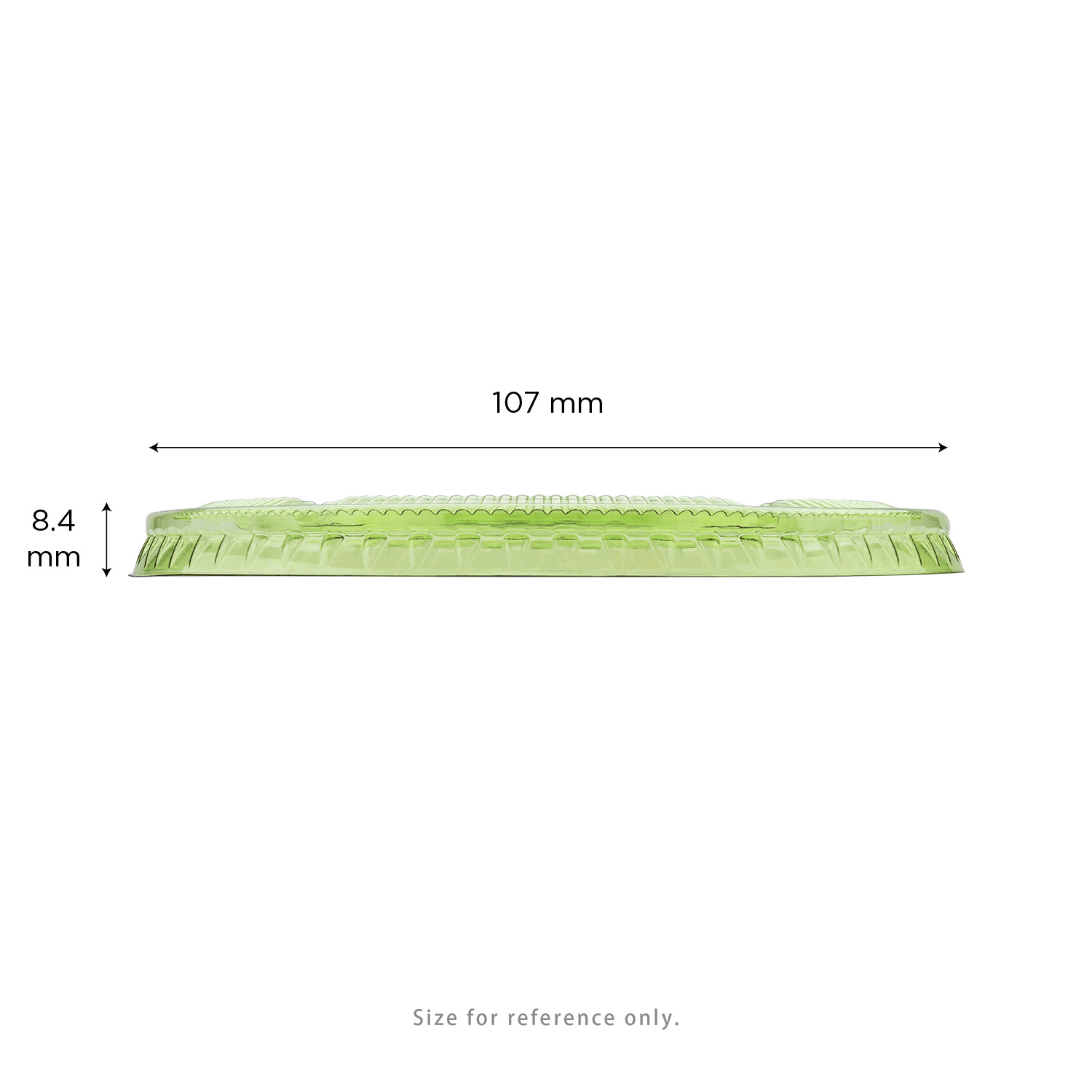 Karat Earth 107mm PLA Flat Lid for 32oz Cup, Green – 500 ct, KE-KC107TS-G