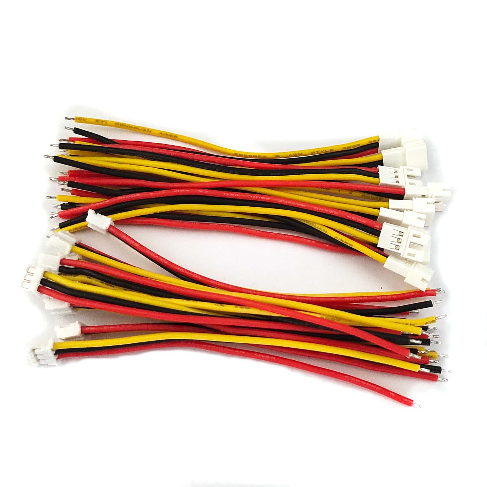 10Pairs JST PH 2.0mm 3 Pin Male and Female Connector Plug with 10cm 22 AWG So…