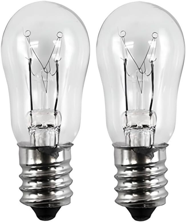 OCS Parts 2-Pack WE05X20431 Dryer Drum Light Bulbs | 10W 120V E12 Appliance Bulb