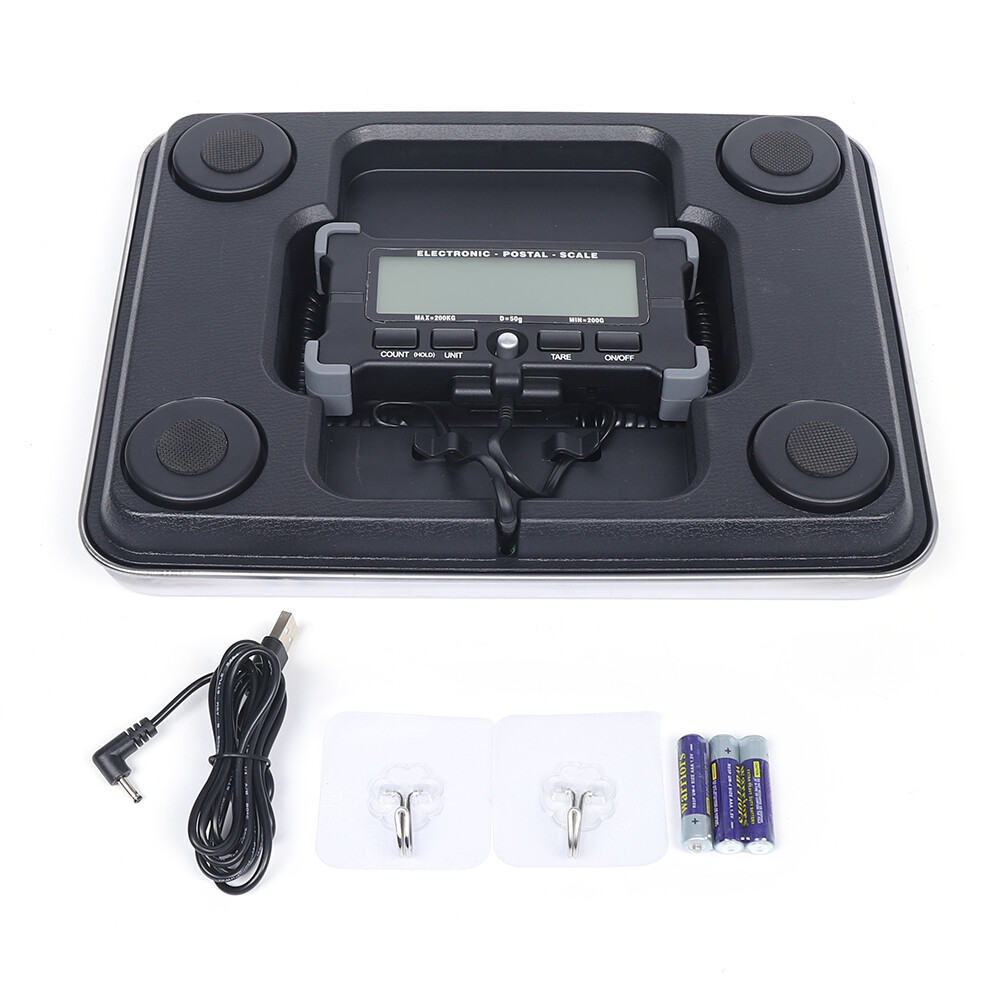 LARGE HEAVY DUTY DIGITAL SHIPPING POSTAL PARCEL SCALE 440 LBS STAINLESS STEEL