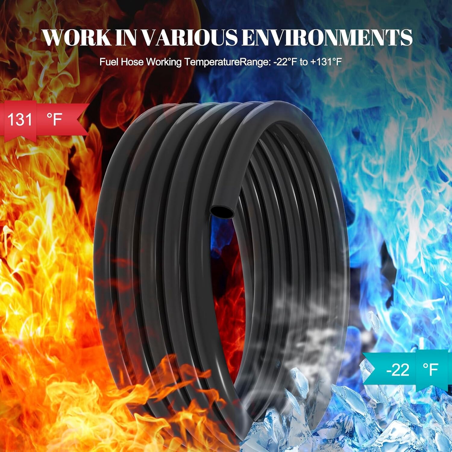 10FT 3/4″ Fuel Transfer Hose for Dispensing Gasoline Diesel Kerosene Biodiesel