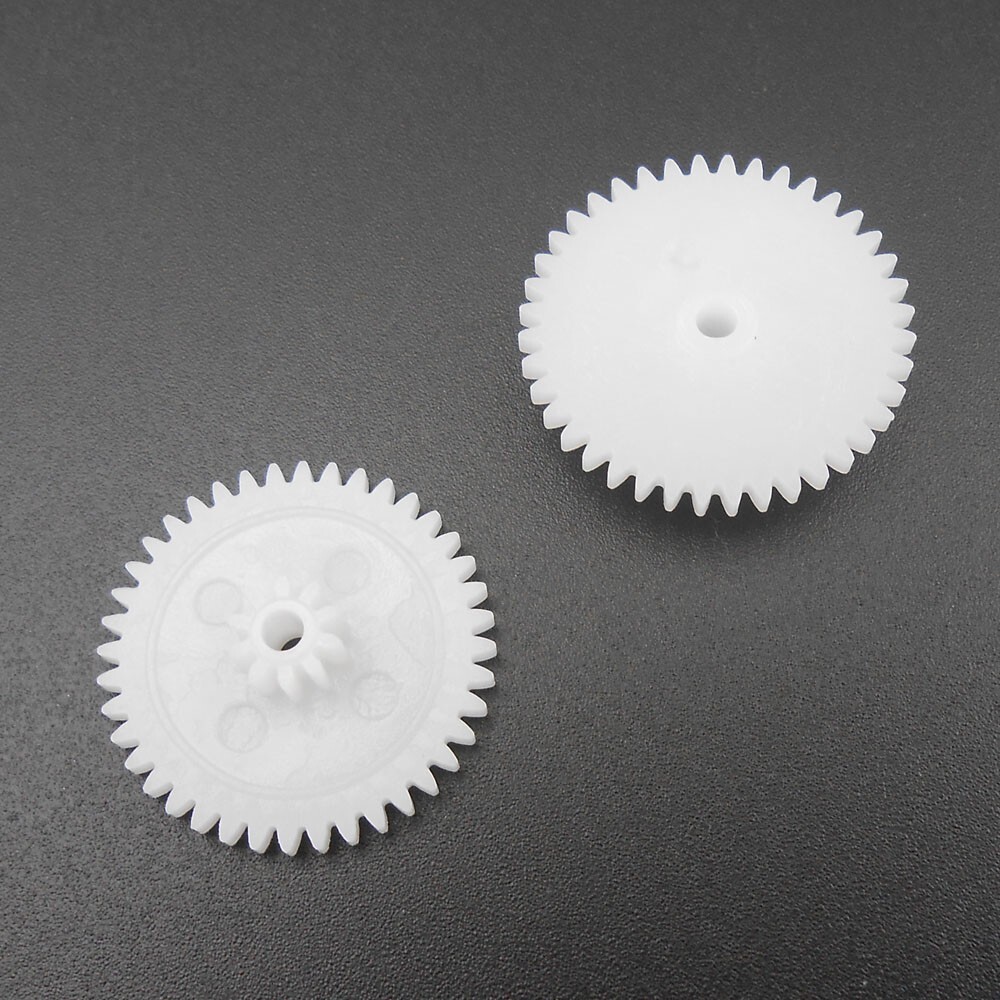 50Pcs X 0.5M Plastic Spindle Double Gear Bilayer 40T +10T Bore 2MM 2.05MM 40102B