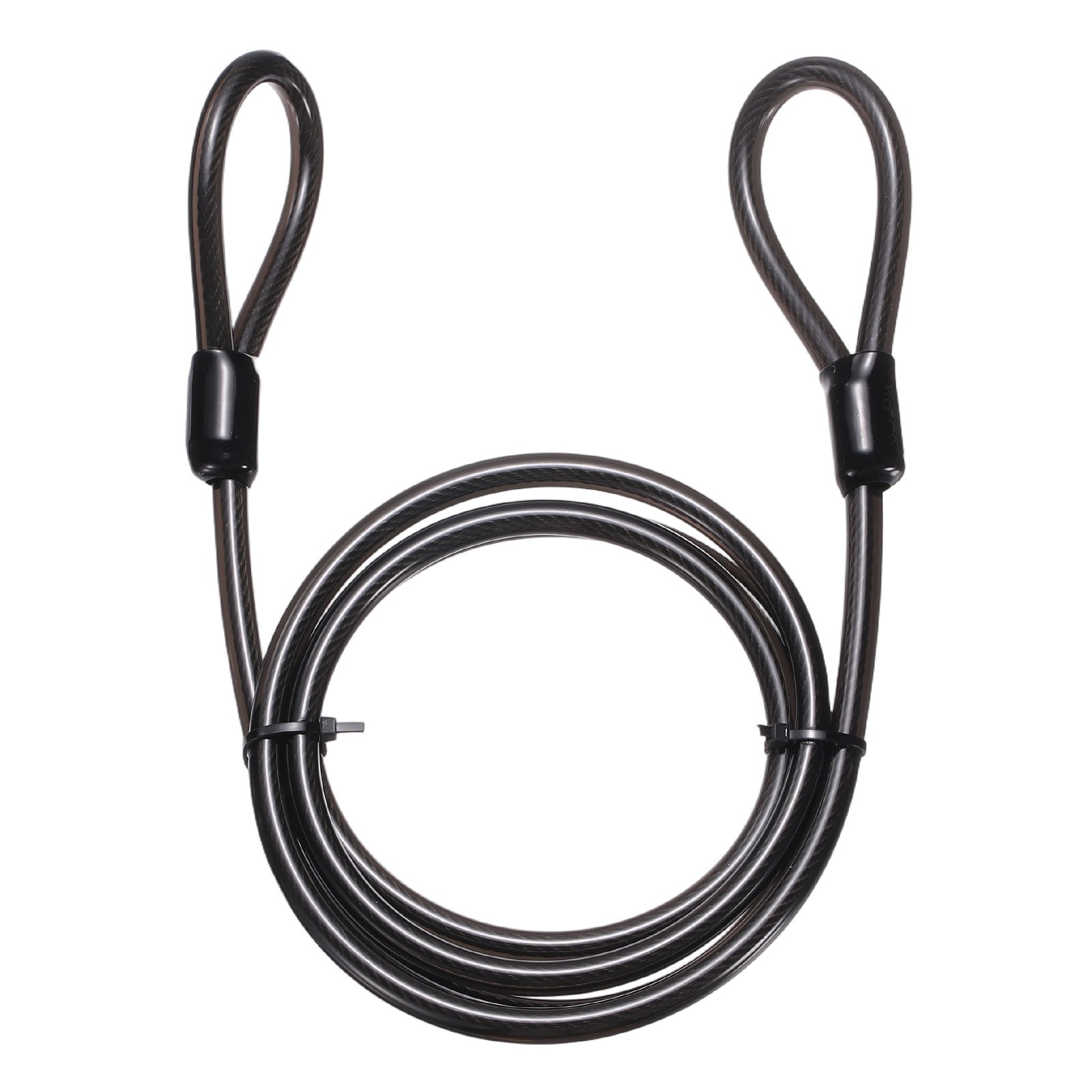 5/16″ Dia 4.9ft Security Steel Cable with Loops Vinyl Coat Bike Lock Cable