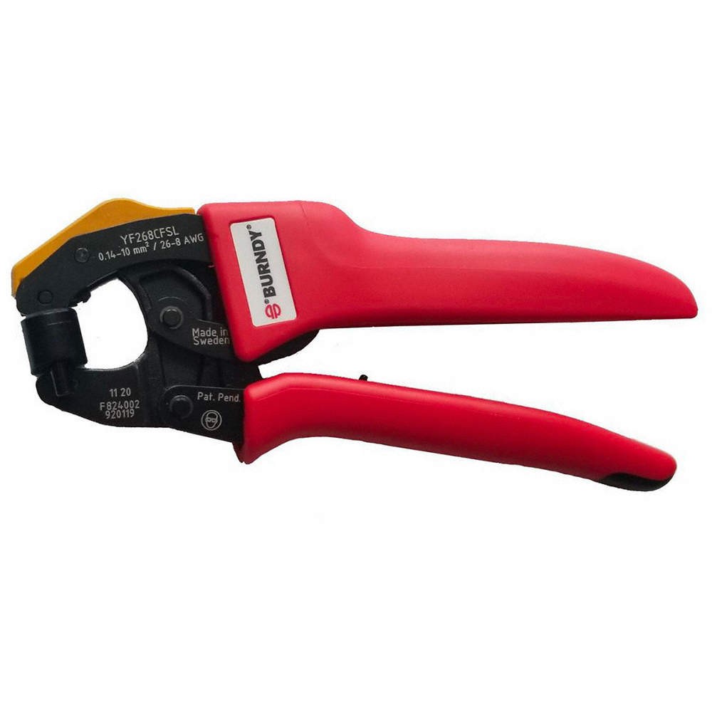 BURNDY YF268CFSL Ratchet Crimper,26 to 8 AWG,7″ L 797EZ4