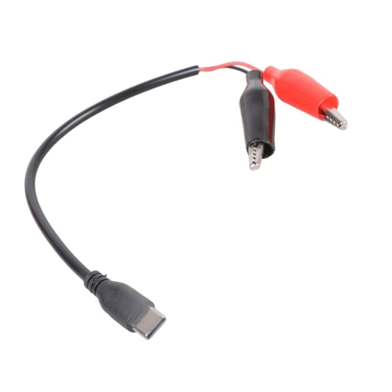 5PCS Practical Type C to Alligator Clip Connection Line Power Output Cable