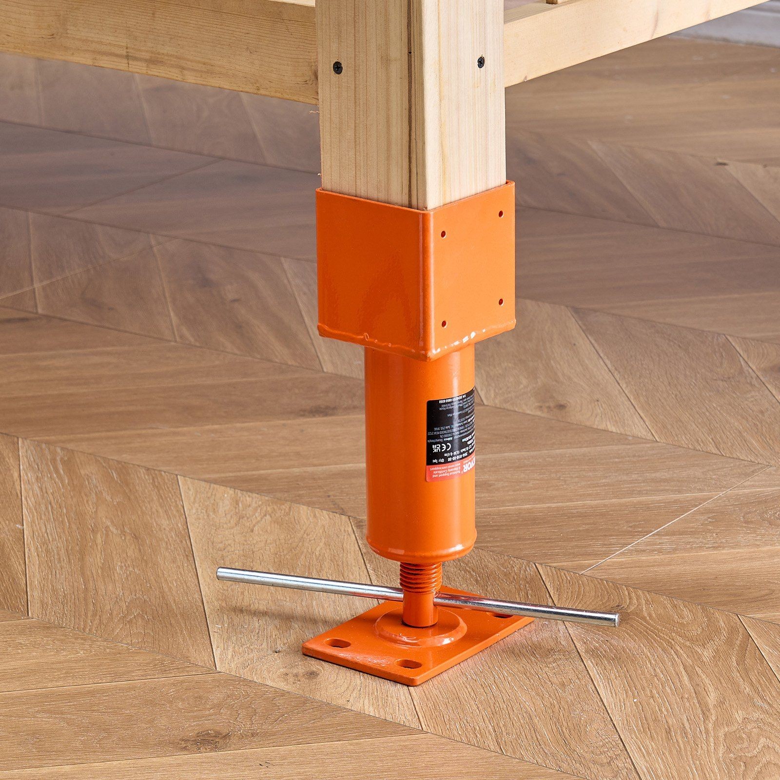 Adjustable 24700lb 4×4 Screw Jack 13.2-18.7in Height for Home Leveling