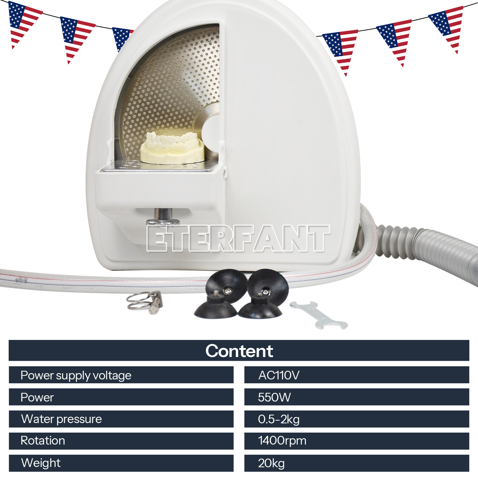 ETERFANT Plaster Model Arch Trimmer with Diamond Disc Wheel Equipment Dental Lab