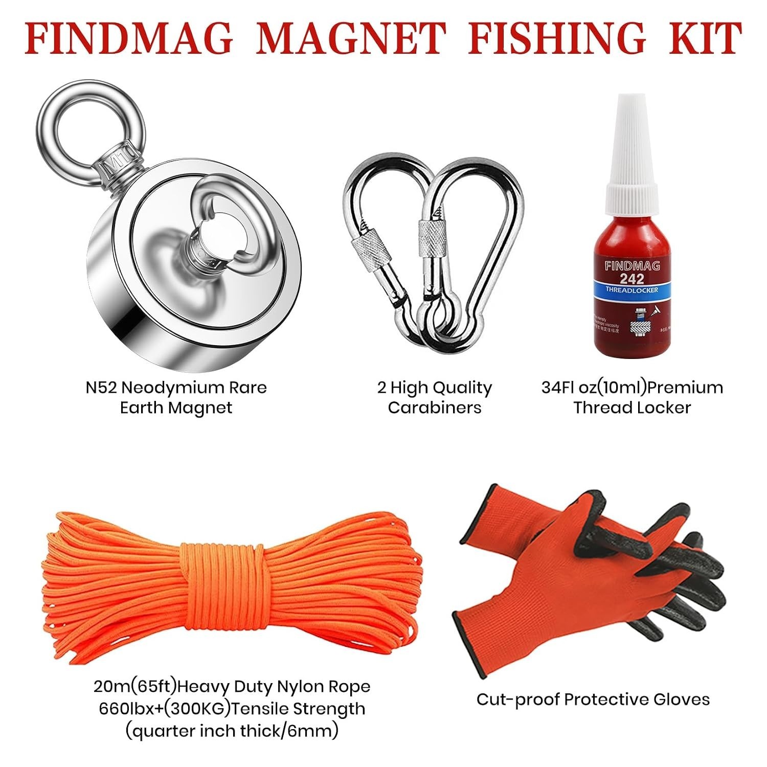 Robust 2.95 Inch Fishing Magnet – 1000 LB Pull Force for Underwater Retrievals