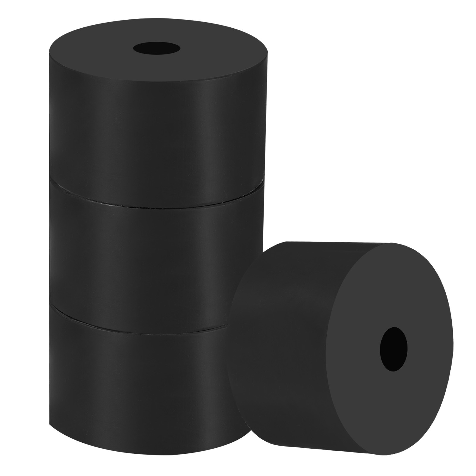 4Pcs Multi Purpose Rubber Spacer 2″ OD x 25/64″ ID x 1.2″ Thickness Black