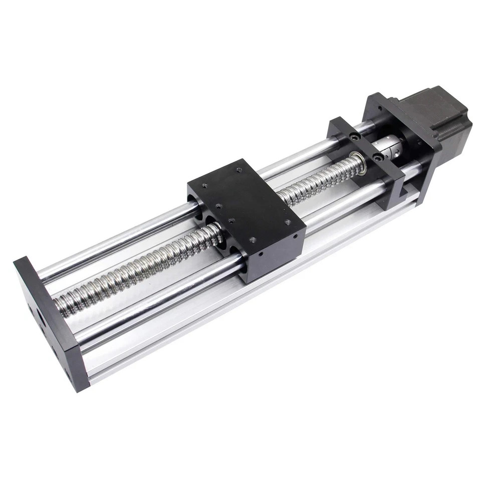 200mm Effective Travel Length Double Optical Axis Guide Ballscrew SFU1605 2 rod