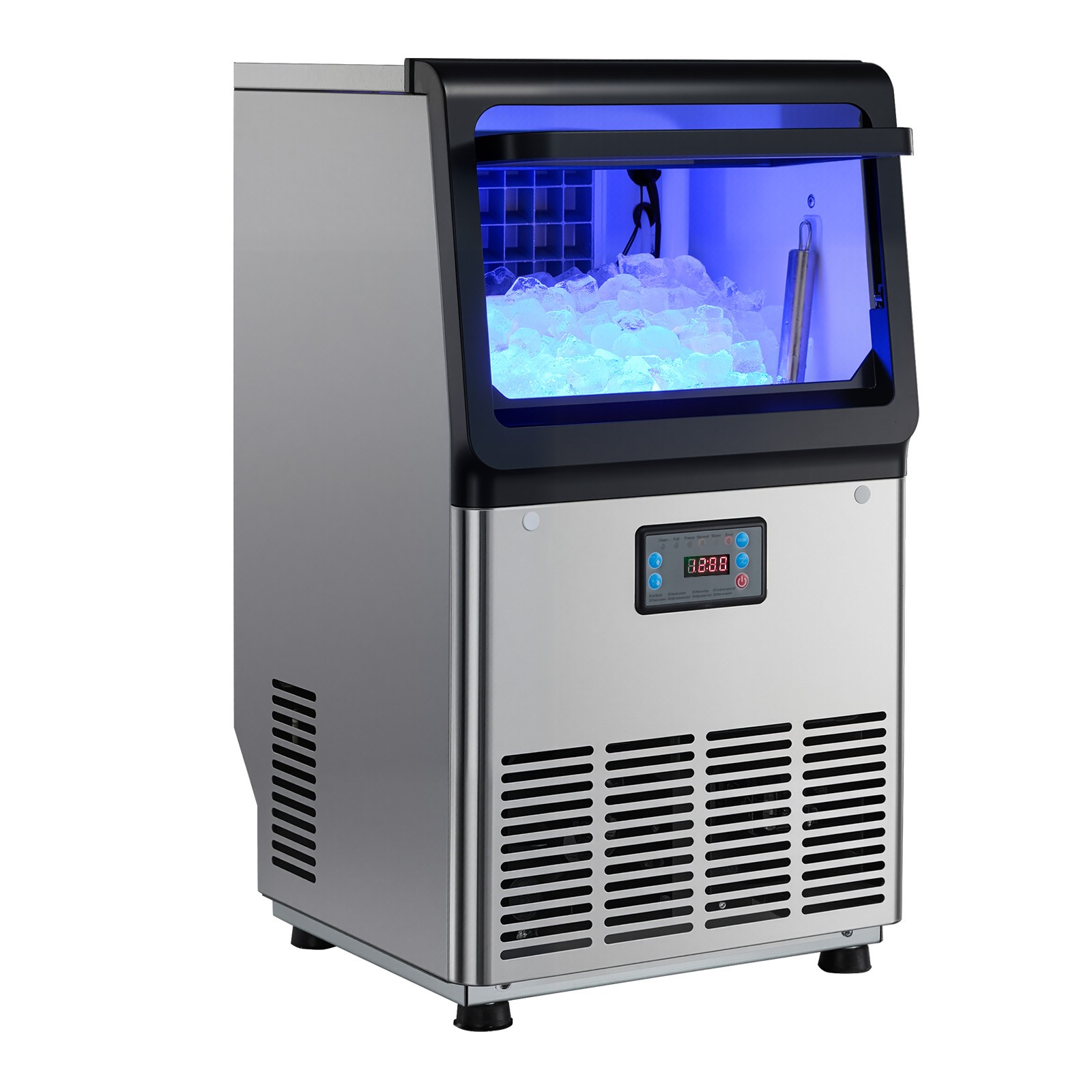 Uimoso 90/120/130/150/265/440lbs Commercial Ice Maker Undercounter Cube Machine
