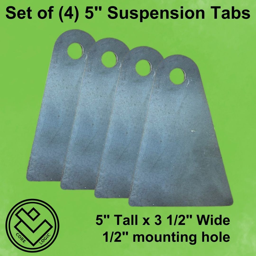 4 -5″ Tall Axle Suspension Tabs-4 Link Suspension Mounts-Shock Mounts, Sway Bar,