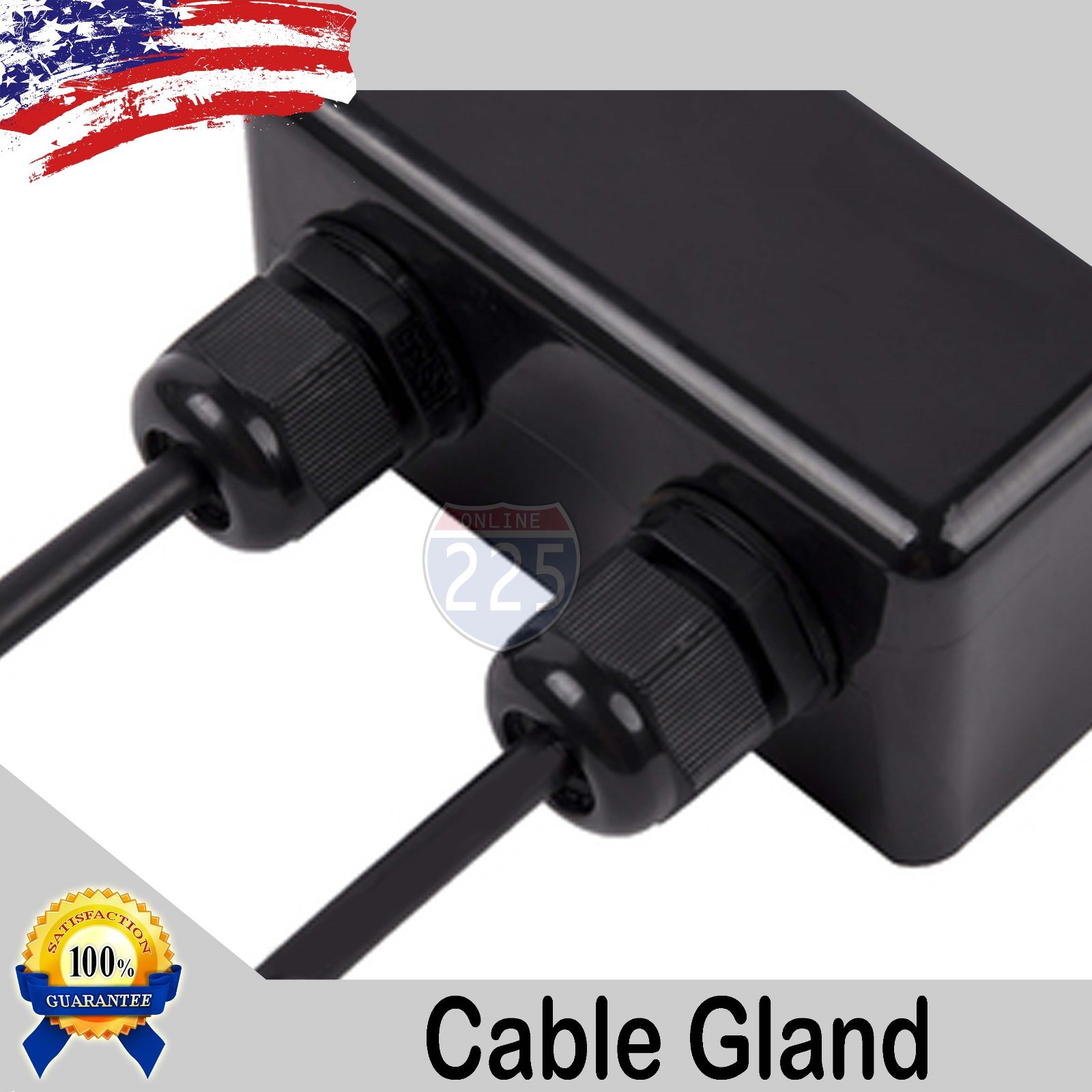 100 Pcs PG13.5 Black Nylon Waterproof Cable Gland 6-12mm Dia w Lock-Nut & Gasket
