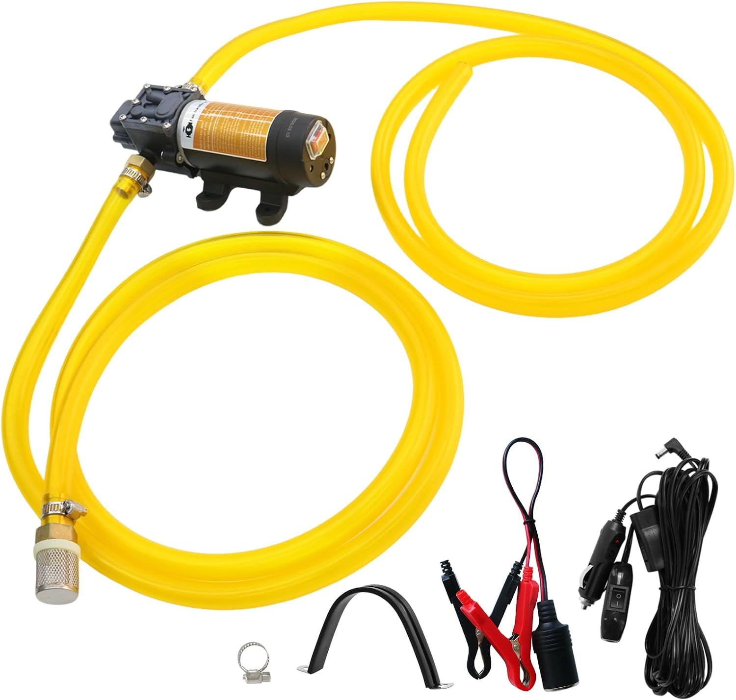 12V Fuel Transfer Pump Set, Moves up to 120 Gallons of Gas or Diesel per Hour wi