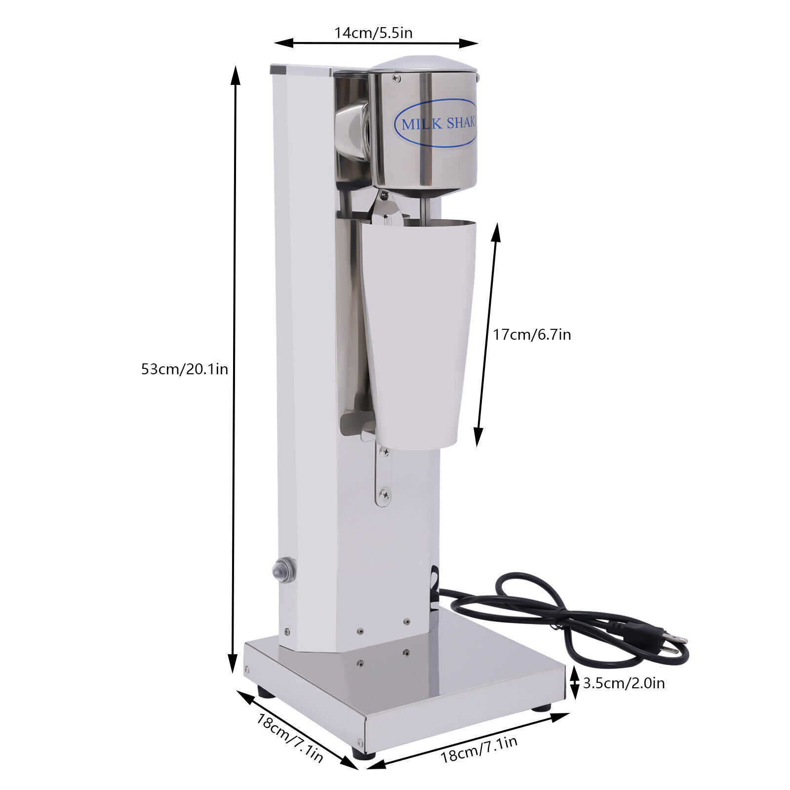 800ml Single-head Electric Drink Mixer Milkshake Mixing Machine Milk Shaker 180W