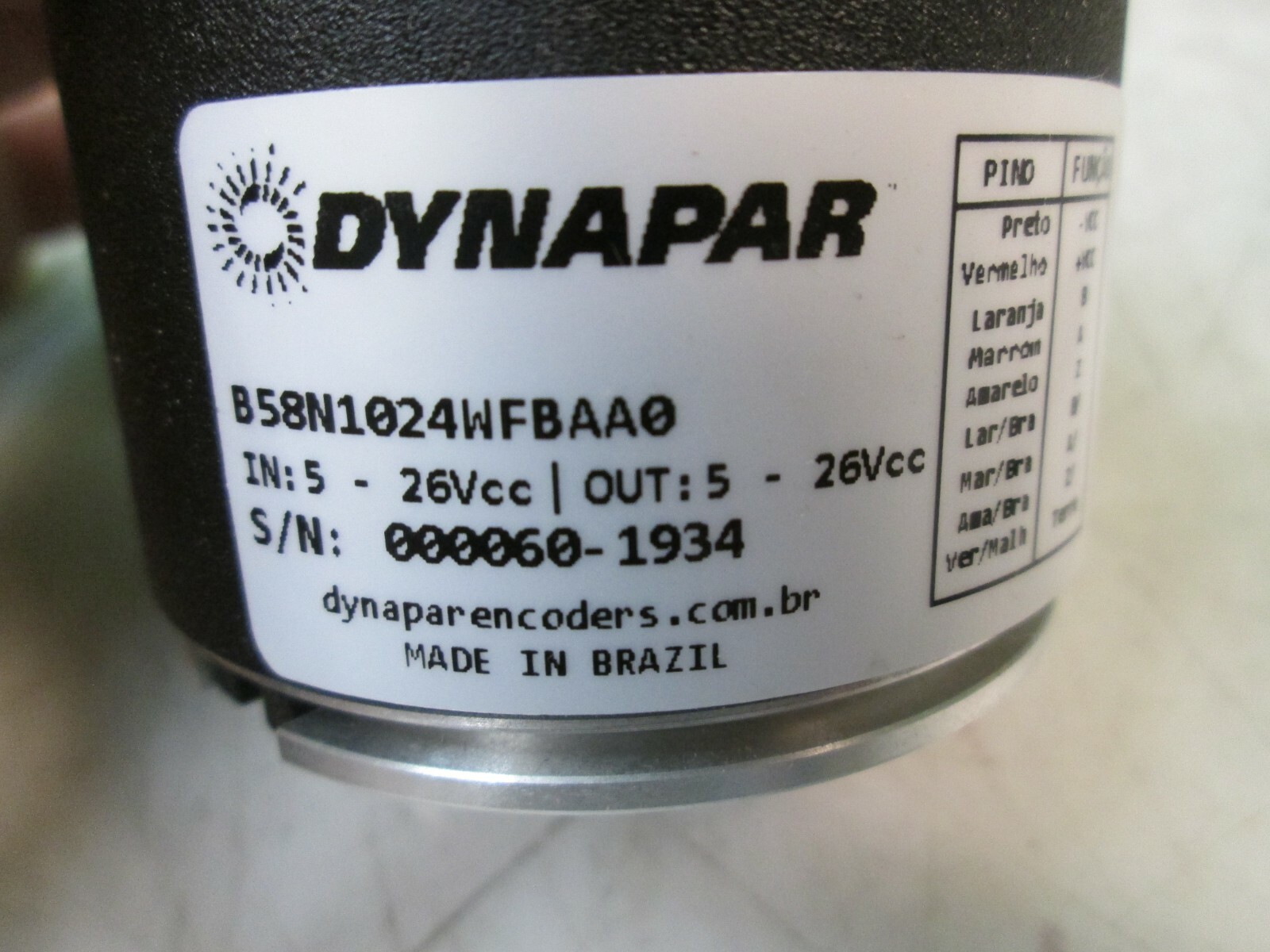 NEW Dynapar B58N1024WFBAA0 Incremental Encoder 15mm 5VDC/26VDC Radial 10M Cable