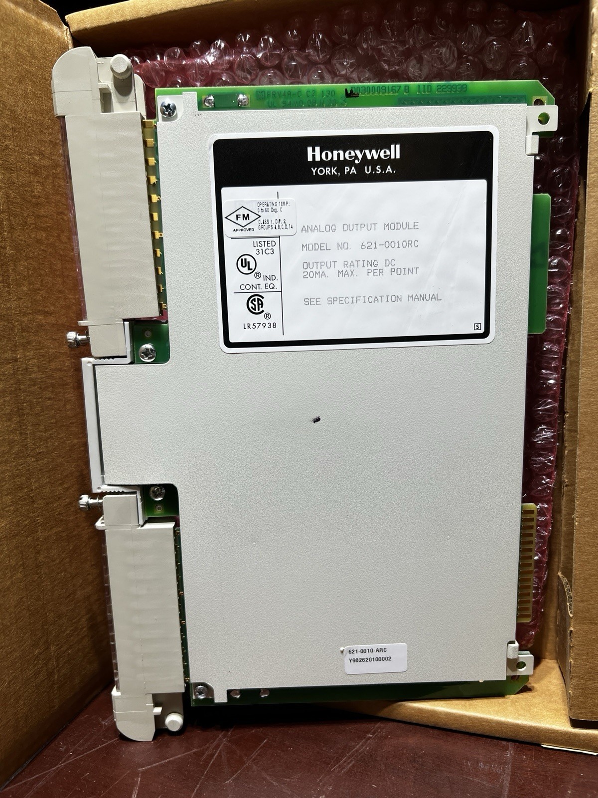 Brand NEW In Open Box Honeywell 621-0010-ARC Serial I/O Module