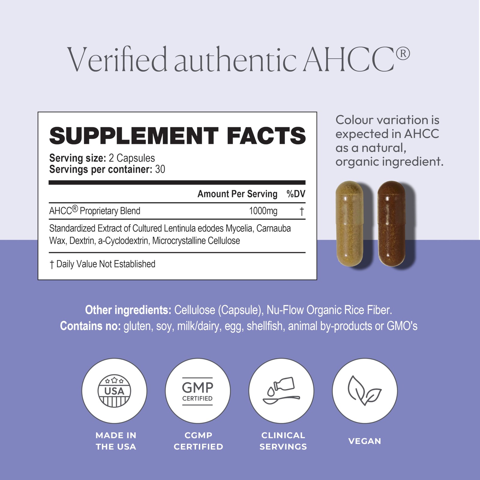 Papillex AHCC Supplement – Max Strength Natural Immune Support Extract 60 Caps
