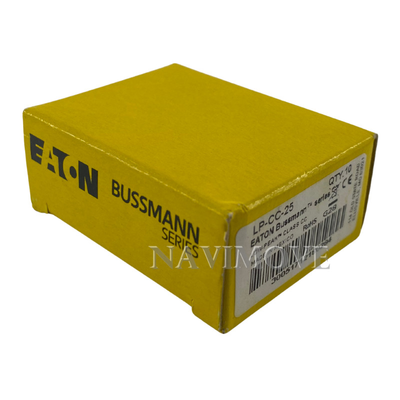Lot of 10 New BUSSMANN LP-CC-25 LPCC25 25A 600V Low Peak Time-Delay Fuse USA