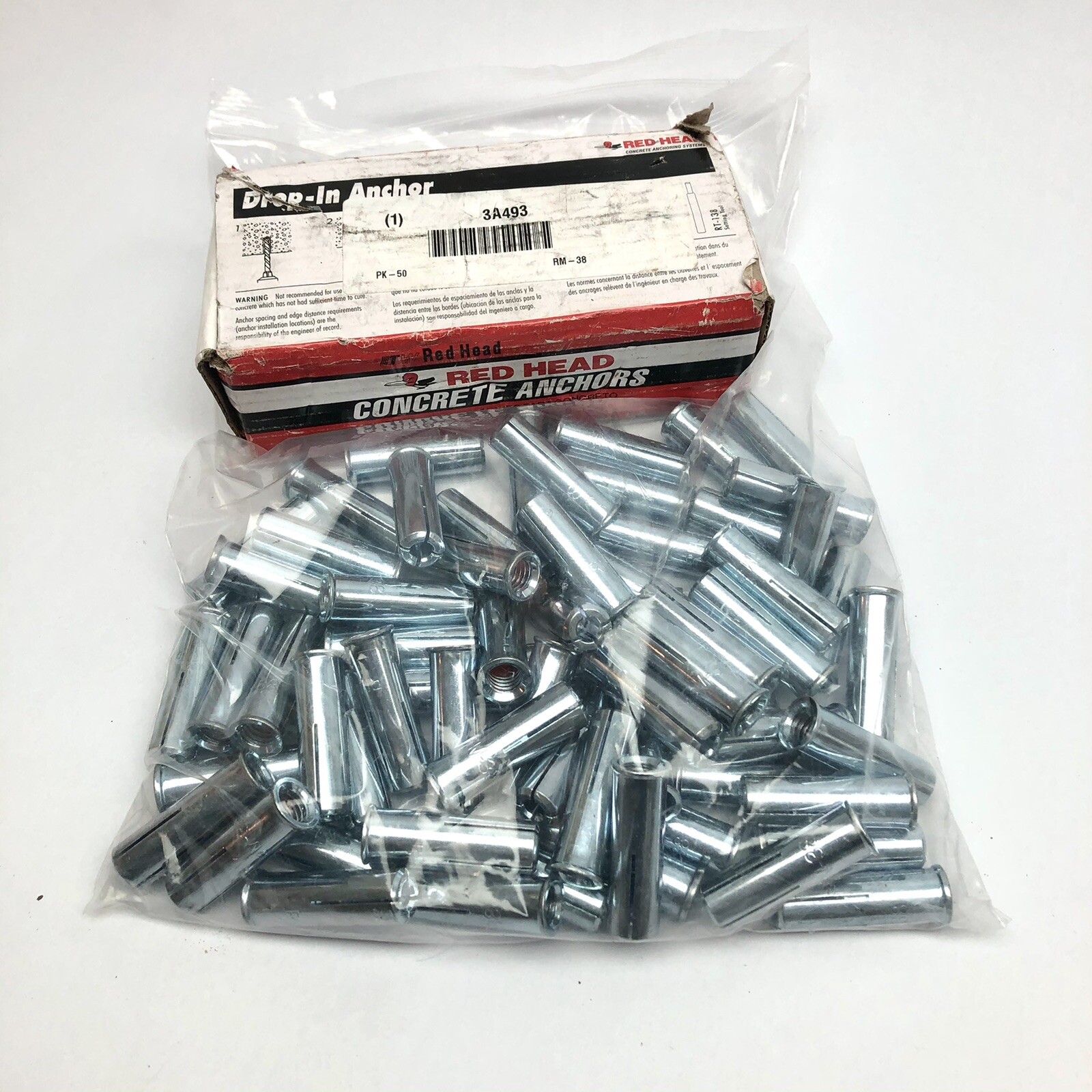 LOT OF 115 REDHEAD RM-38 3/8″-16 DROP IN ANCHOR