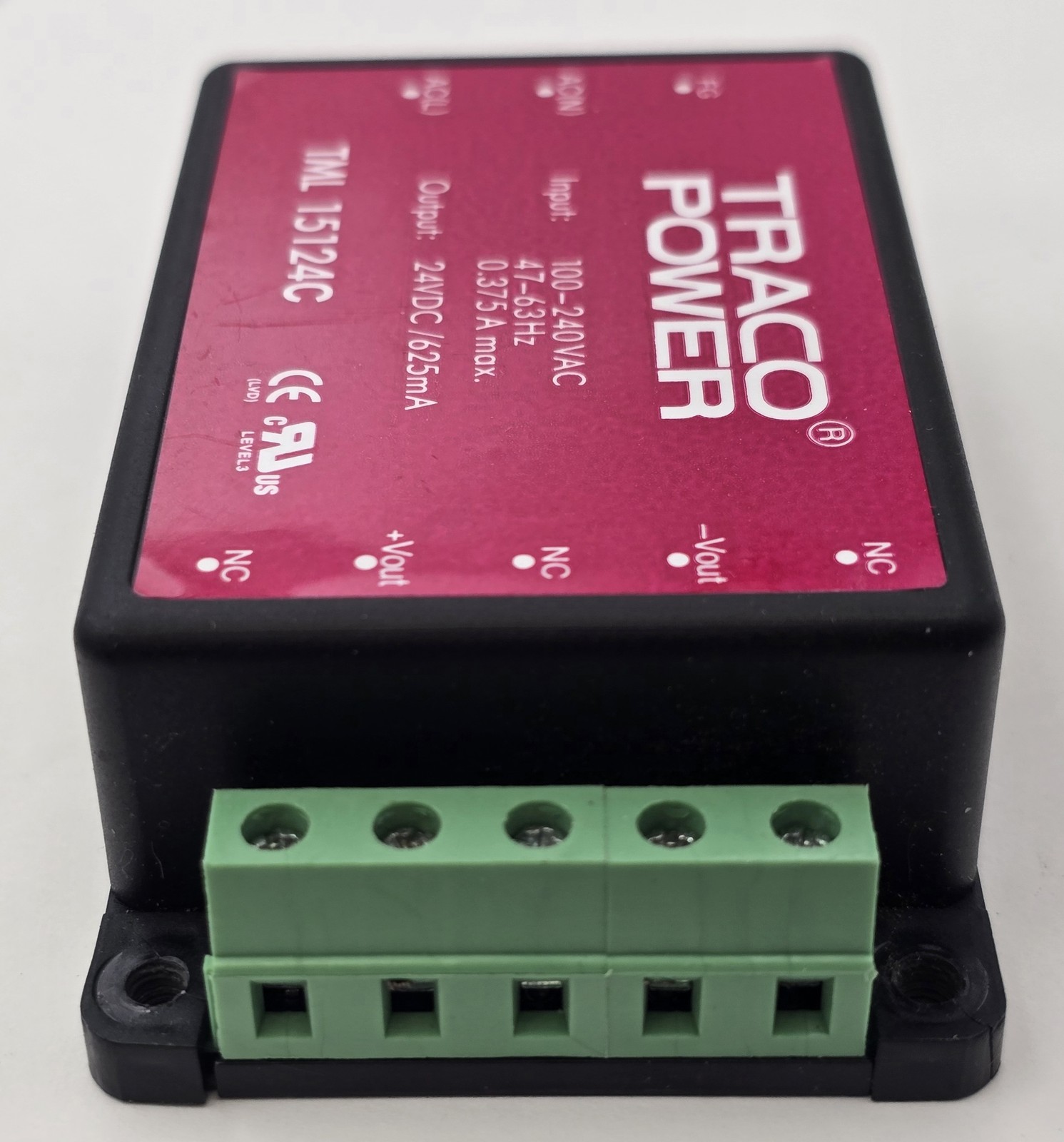 Traco Power TML 15124C Power Supply Input 100-240VAC Output 24vdc