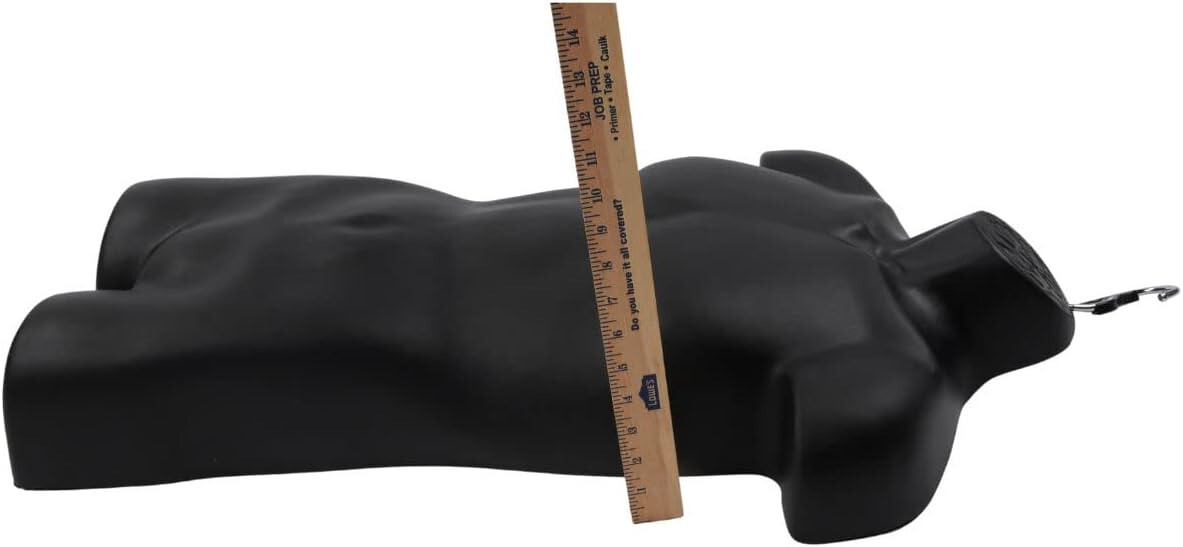 3 Clothing Display Torso Forms Fits S-L Hanging Male Mannequin Black Hollow Back