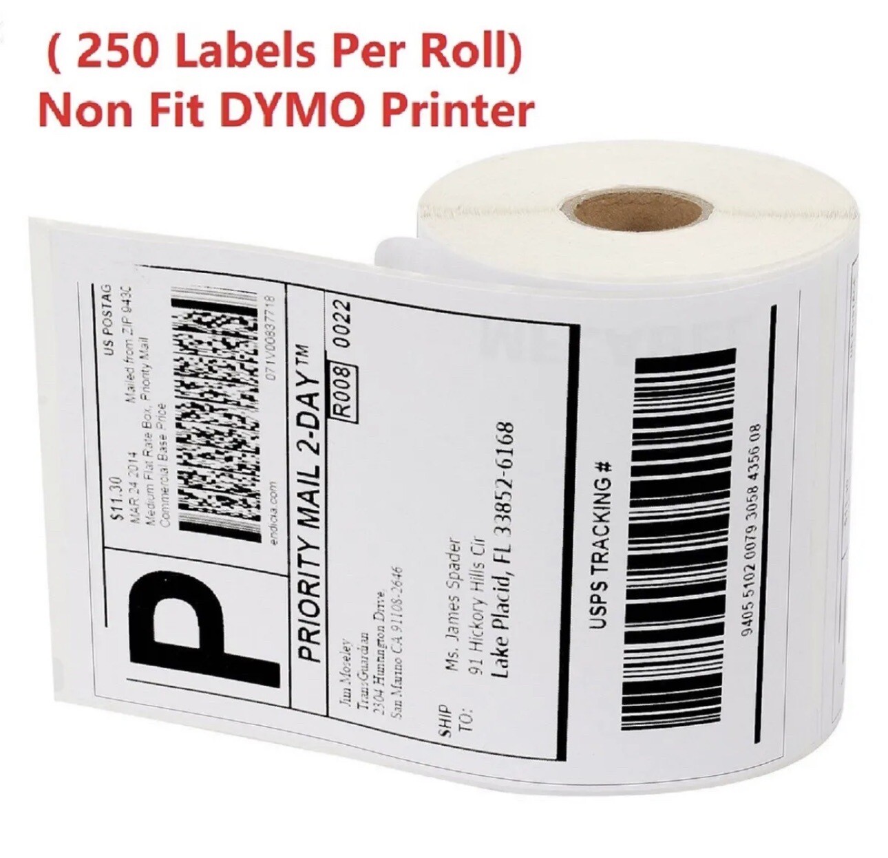 20 Rolls label 4×6 Direct Thermal Shipping 5000 labels Zebra Eltron ZP450 2844