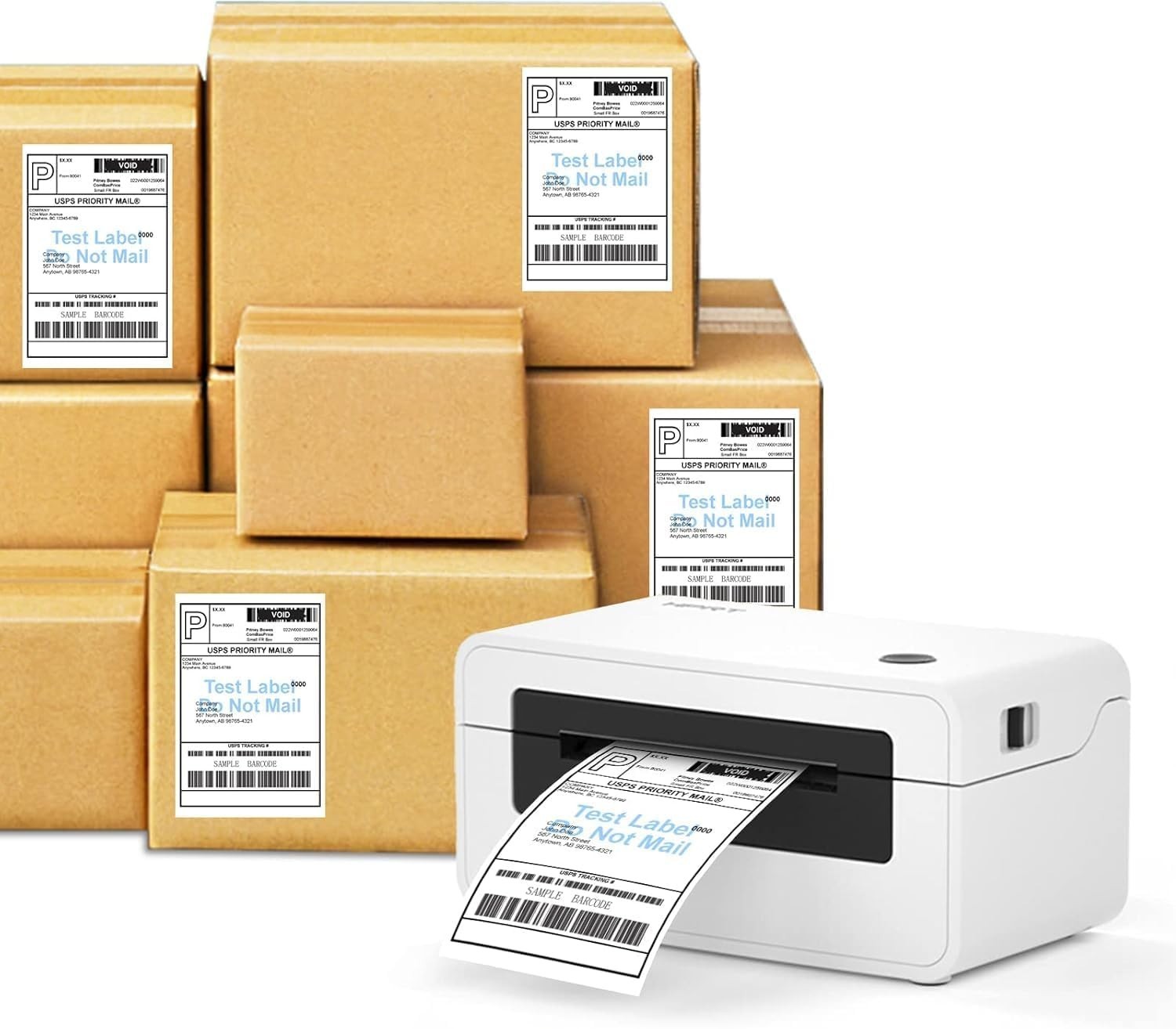 4 x 6 Thermal Labels – Pack of 100 Fanfold Labels for Direct Thermal Printer,…