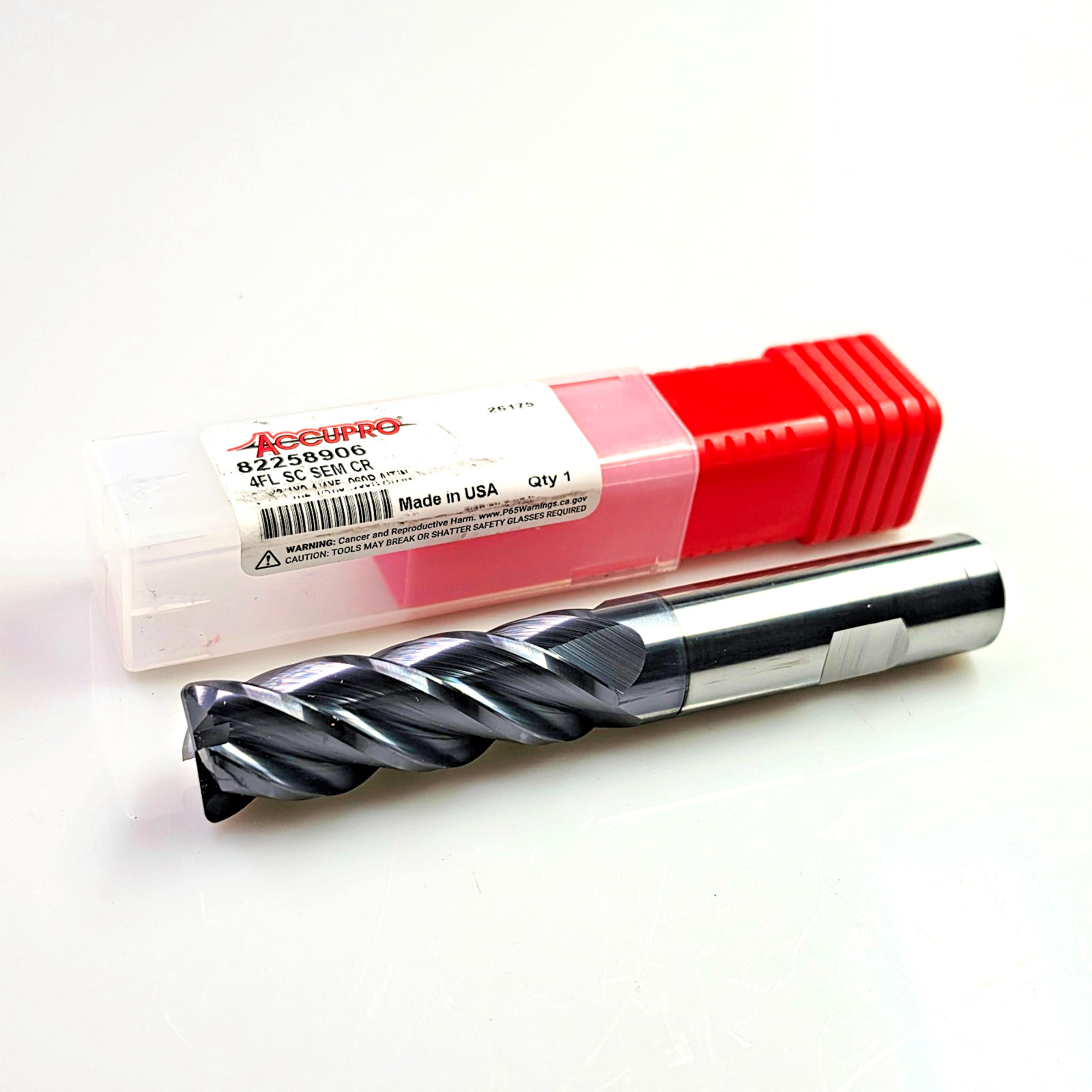 AccuPro 3/4″ x 3/4 x 2-1/4 x 5 R.06 Solid Carbide End Mill 82258906 AlTiN