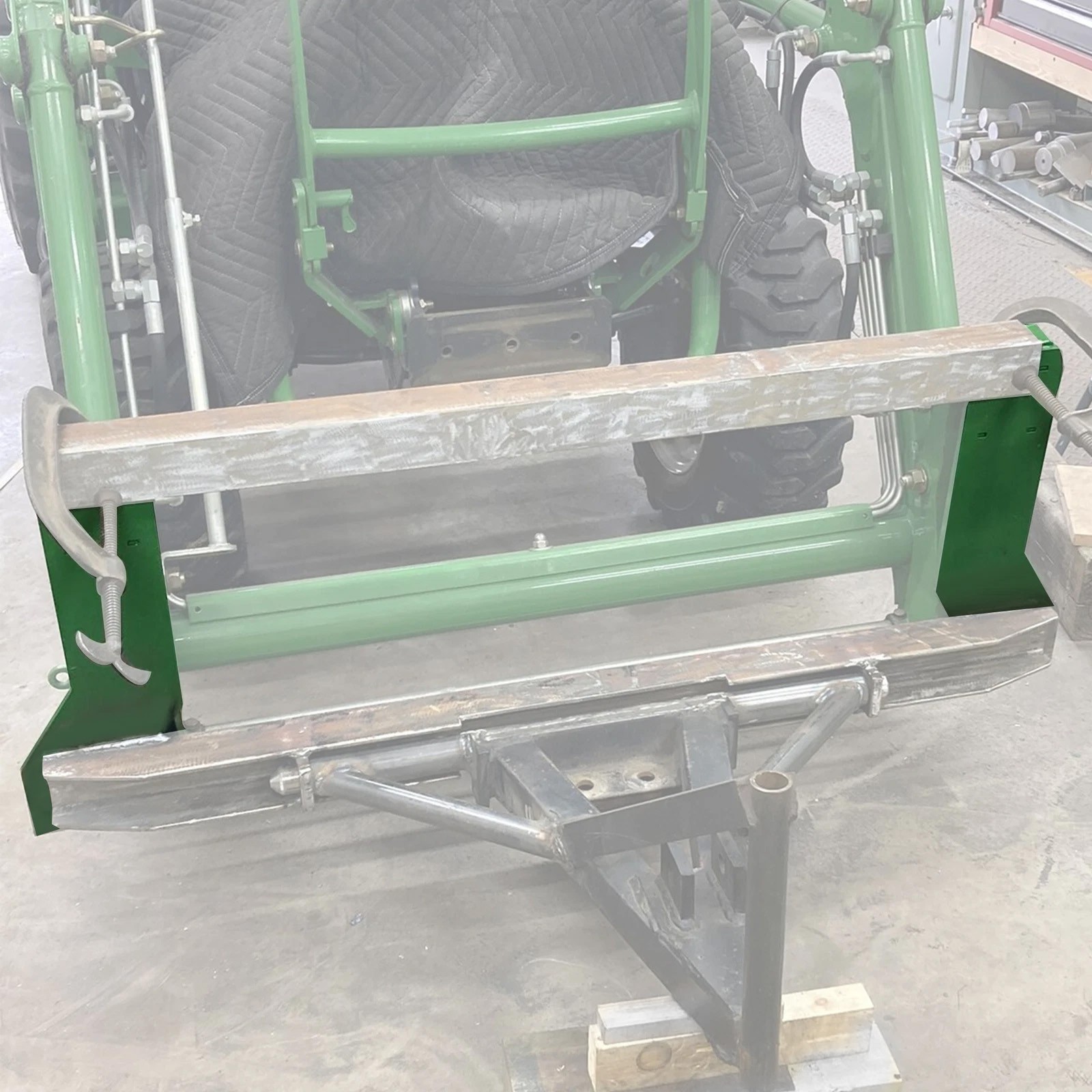 For John Deere Quick Tach Bracket Tractor Loader Brackets Weld On Mounting Set