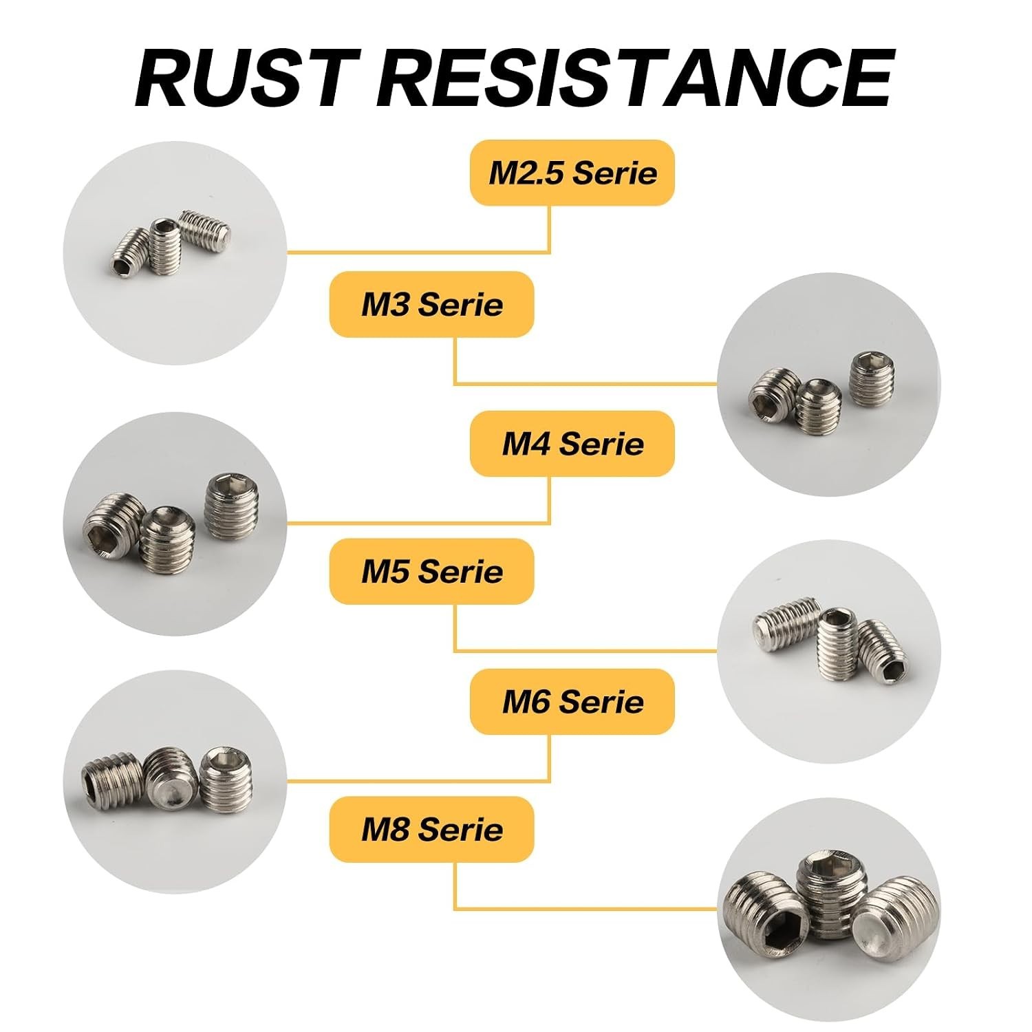 Effortless Storage with 360 Pcs Hex Socket Screws – Stainless Steel Assortment