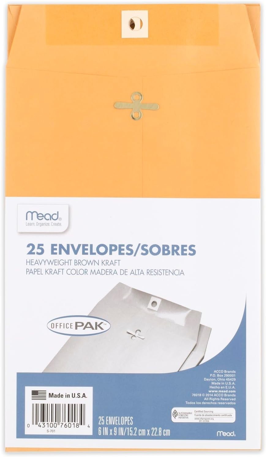 25 Count 6″ x 9″ Clasp Closure Brown Kraft Envelopes – Secure Mailing Solutions