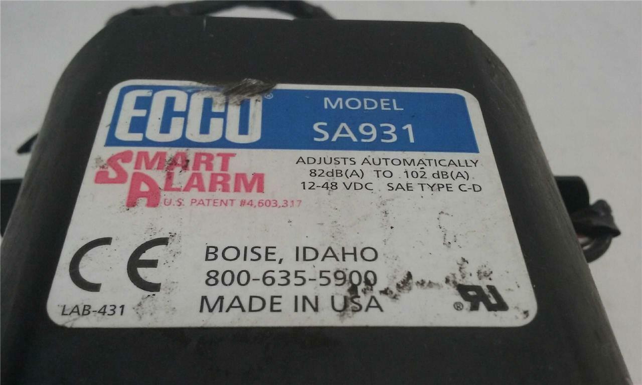 Ecco SA931 Smart Alarm Backup Alarm 12-48 VDC