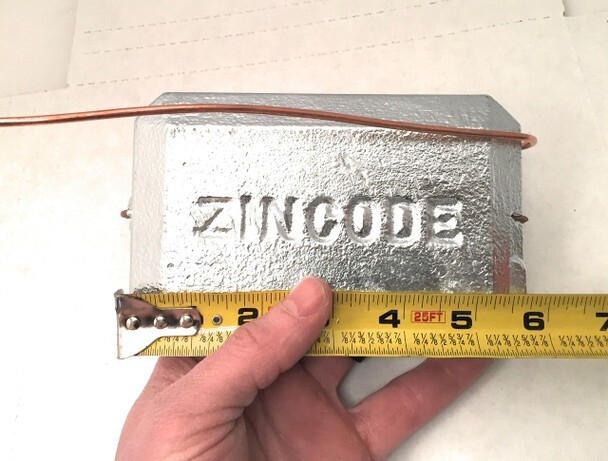 Zinc Anode Hang Overboard w/Copper Wire 3 inches X 6 inches About 2.5 pounds