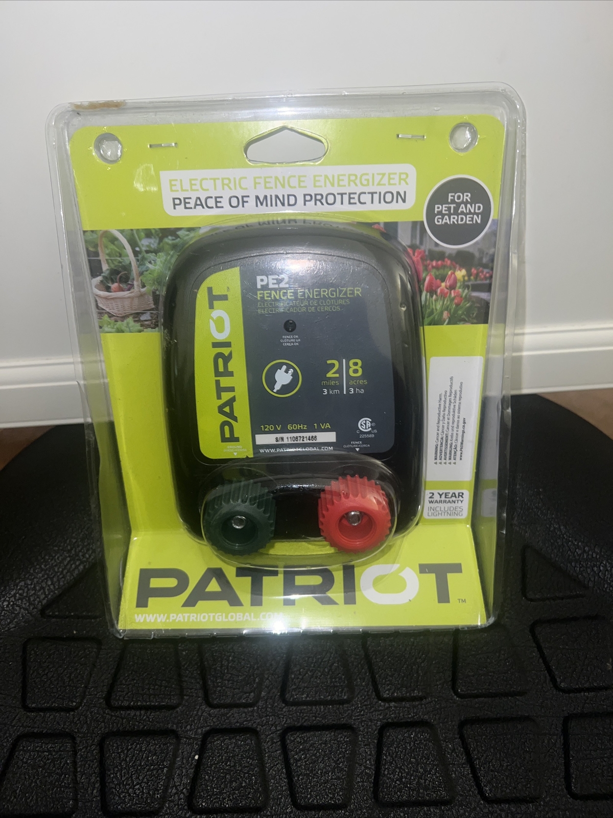 Patriot PE2 Electric Fence Energizer, 0.10 Joule