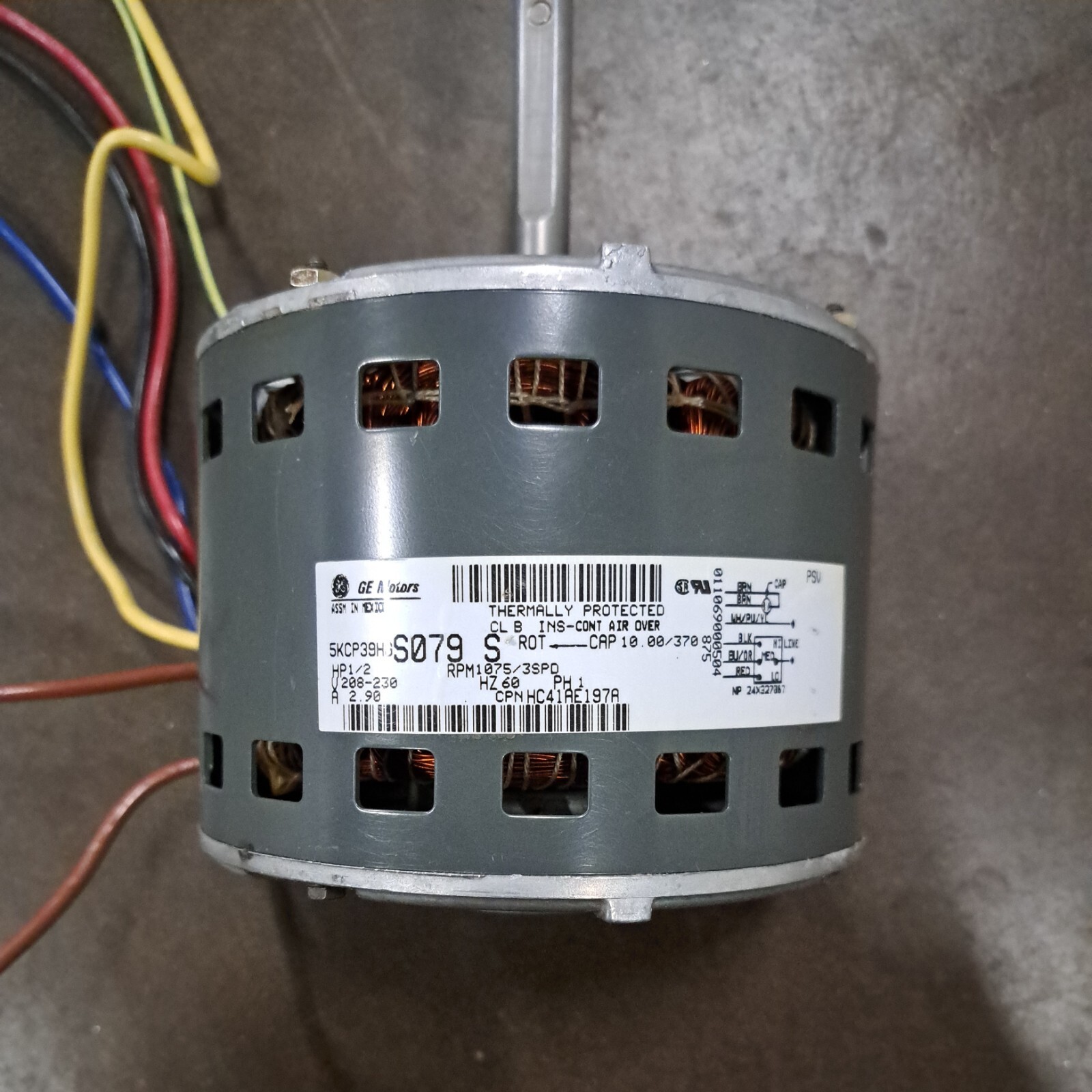 GE Furnace Blower Motor 5KCP39HGS079S / HC41EA197A / 1075rpm/3spd / 208-230v ♧