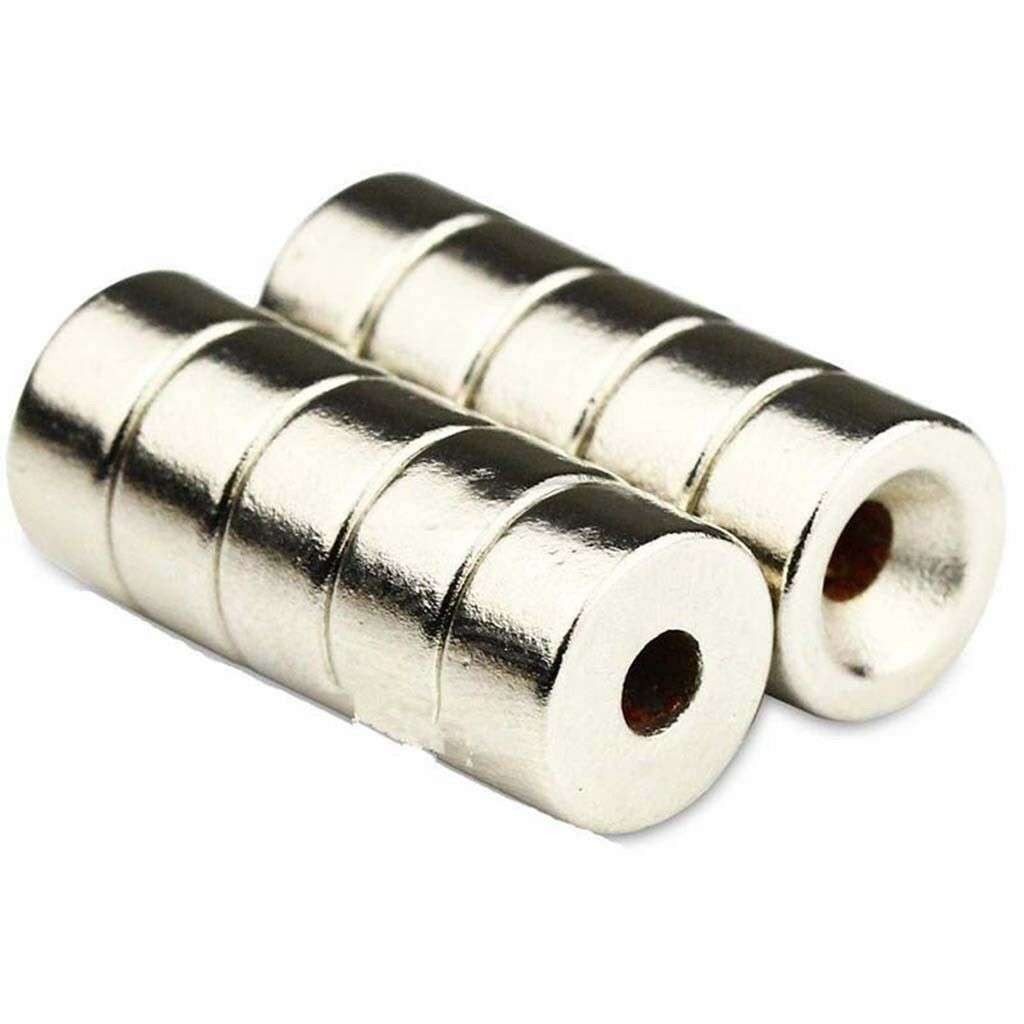 10/50/100pcs Strong Countersunk Ring Magnet 12x3mm Rare Earth Neodymium 4mm hole