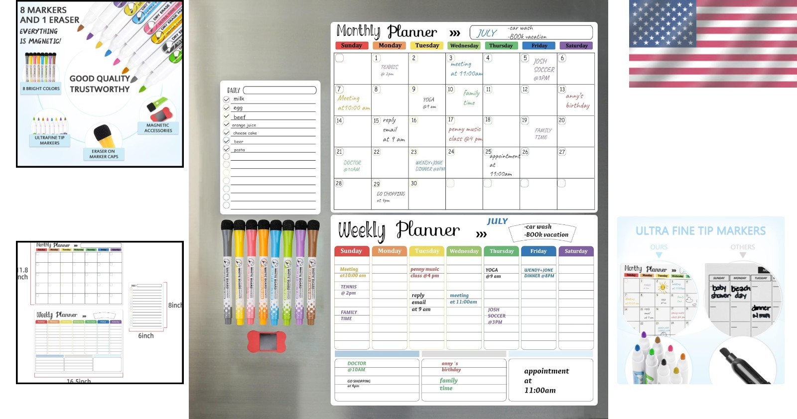 Fridge & Wall Organiser – Monthly, Weekly, Daily