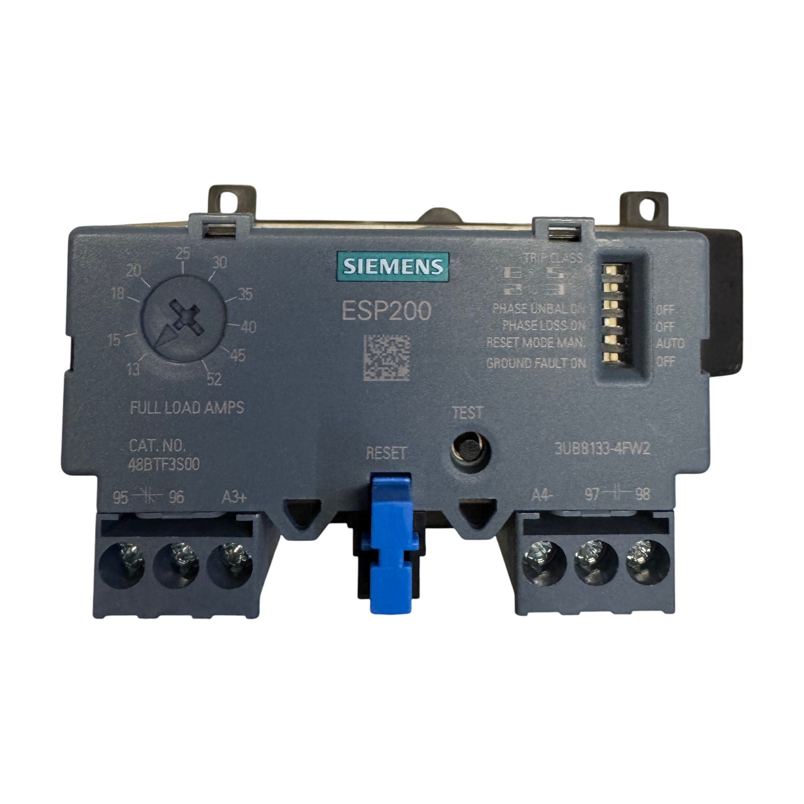 Siemens ESP200 48BTF3S00 3UB8133-4FW2 13-52A Electronic Overload Relay