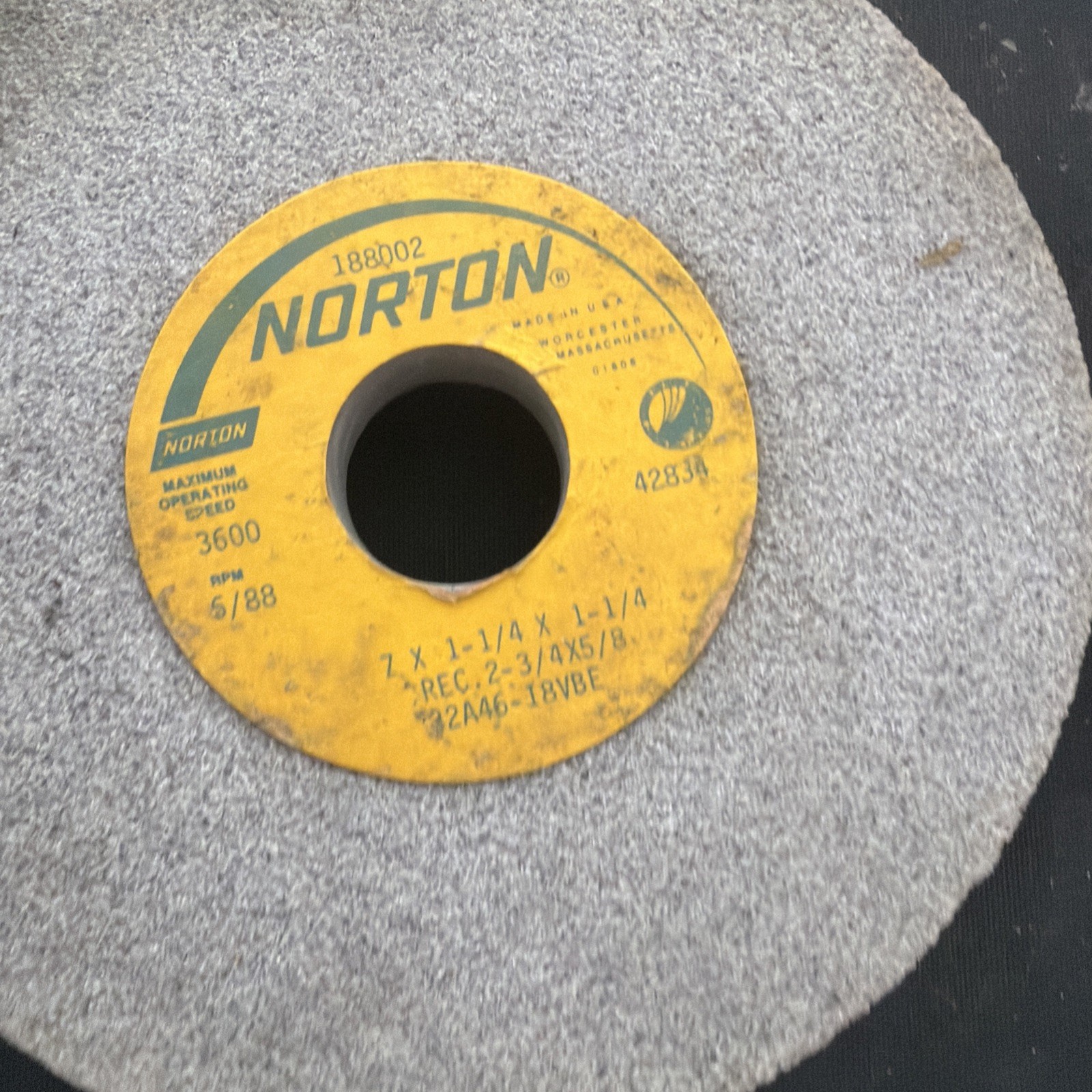 8- Norton, Cincy, MiscSurface Toolroom Grinding Wheel 7″x Misc 1-1/4 Arbor All