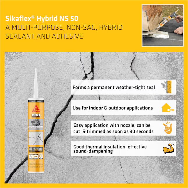 Sika Hybrid Non-Sag Sealant Fast Setting 10.1 -oz Concrete Sealant