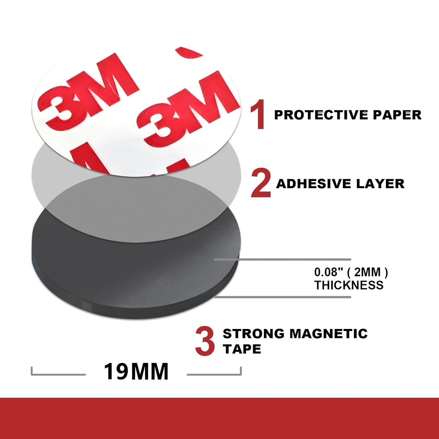 Small Magnets with Adhesive Backing for Crafts,Self Sticky Magnetic Sticker,Roun