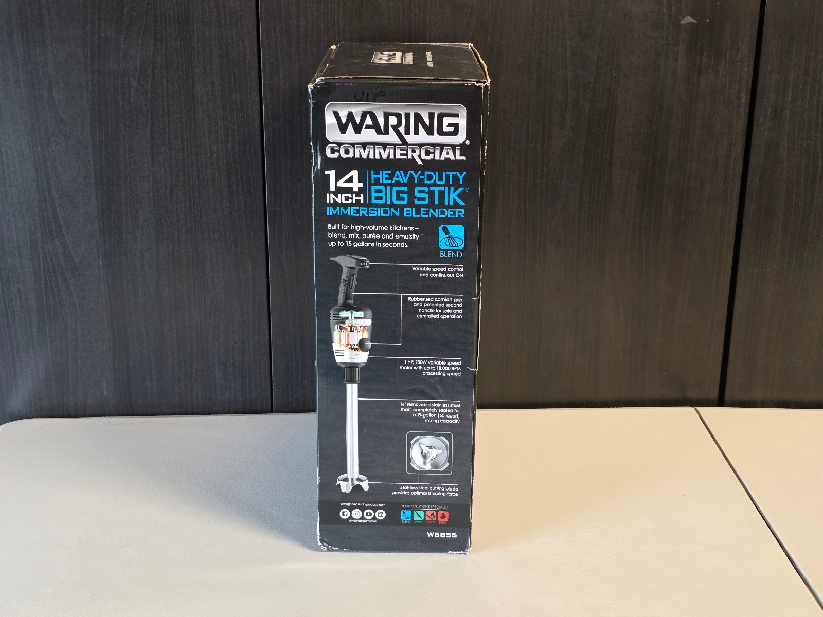 Waring Commercial 14 Inch Heavy-Duty BIG STIK Immersion Blender w/ 1HP Motor New