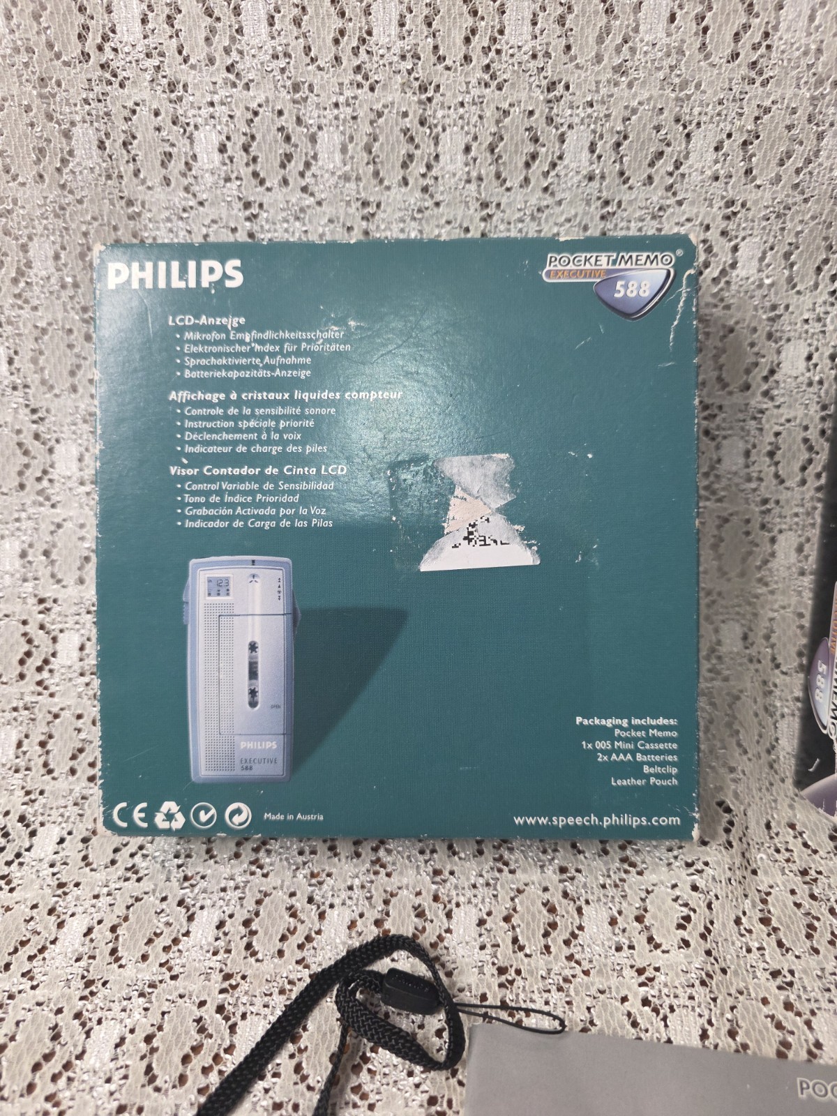 Vintage Phillips Pocket Memo #588 Dictation Recorder Mini Cassette WORKS!