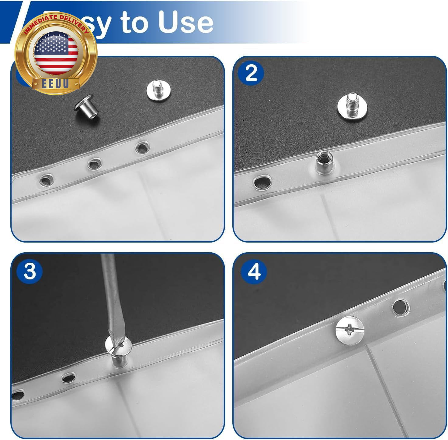 25 Sets M5 X 4Mm Chicago Screws, 3/16(5Mm) Black Leather Rivets, Carbon Steel Ph